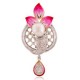 Beautifully Crafted Diamond Pendant Set with Matching Earrings in 18k gold with Certified Diamonds - PD1402P